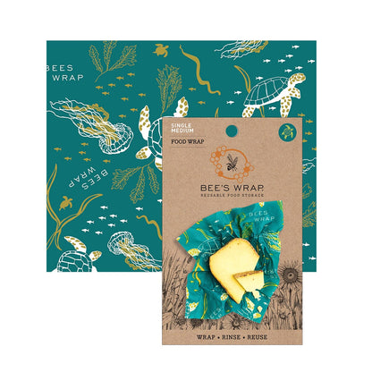 Single Medium Ocean Single Bee's Wrap 