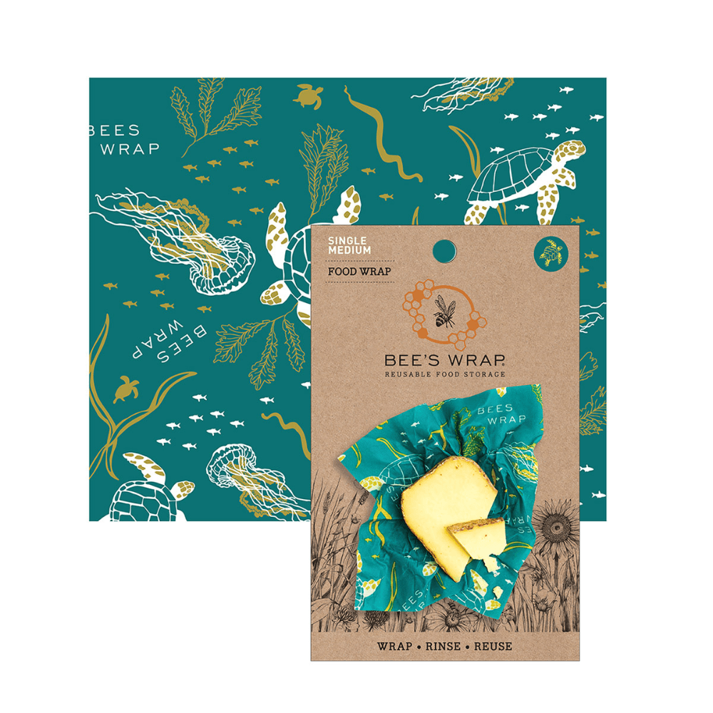 Medium Wrap Bee's Wraps Bee's Wrap Single Ocean